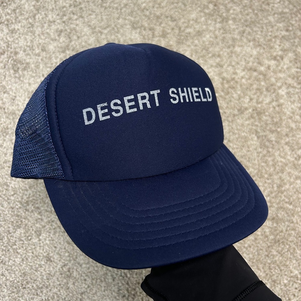 Vintage Desert Shield Hat Trucker Snapback Mesh‎ Back Foam Euro Caps